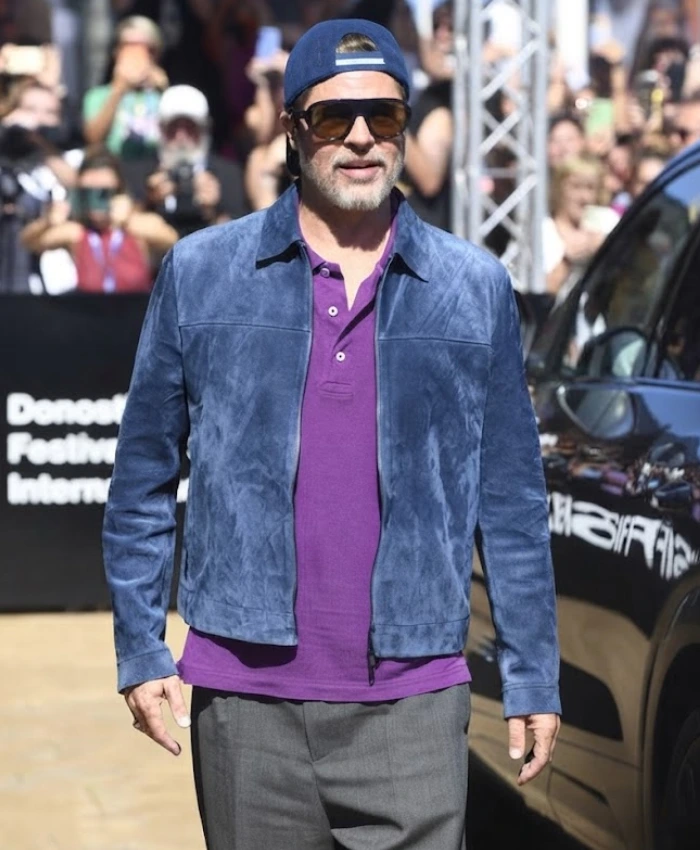 74th San Sebastian International Film Festival 2026 in San Sebastian Brad Pitt Blue Jacket