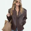 79th Annual Cannes Film Festival Heidi Klum Brown Leather Jacket