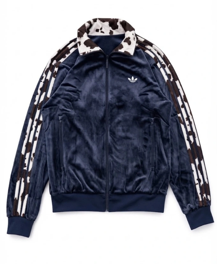 9090 x adidas Blue Track Jacket For Men and Women