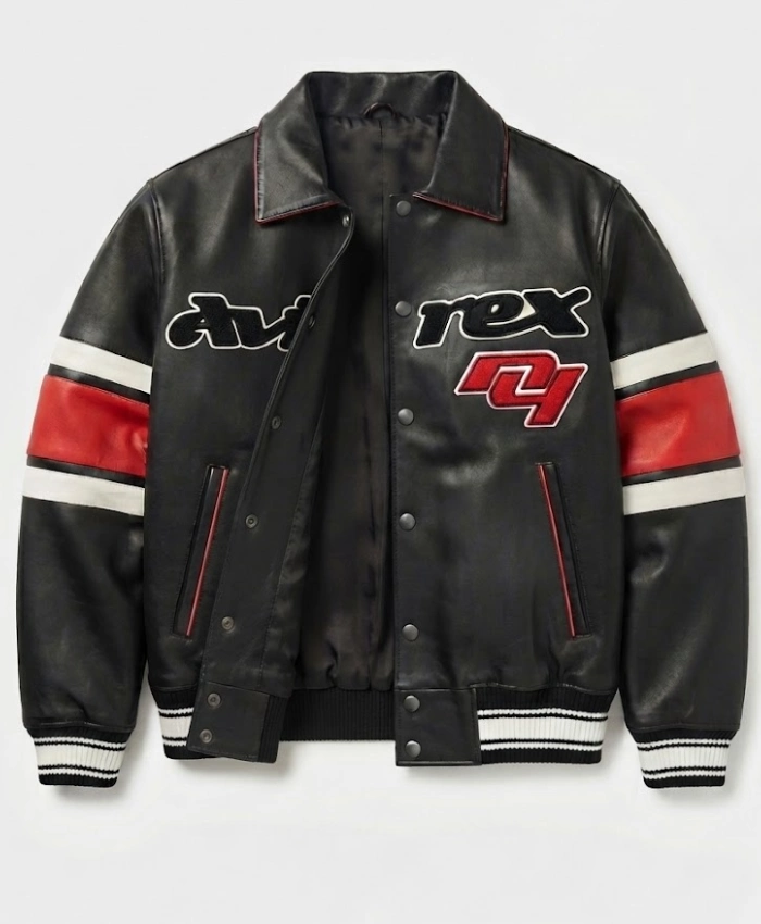 AVIREX Legend Real Leather Full Snap Black Jacket Sale