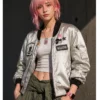 Ace Combat 8 Tasha Silver Pilot Style Bomber Jacket