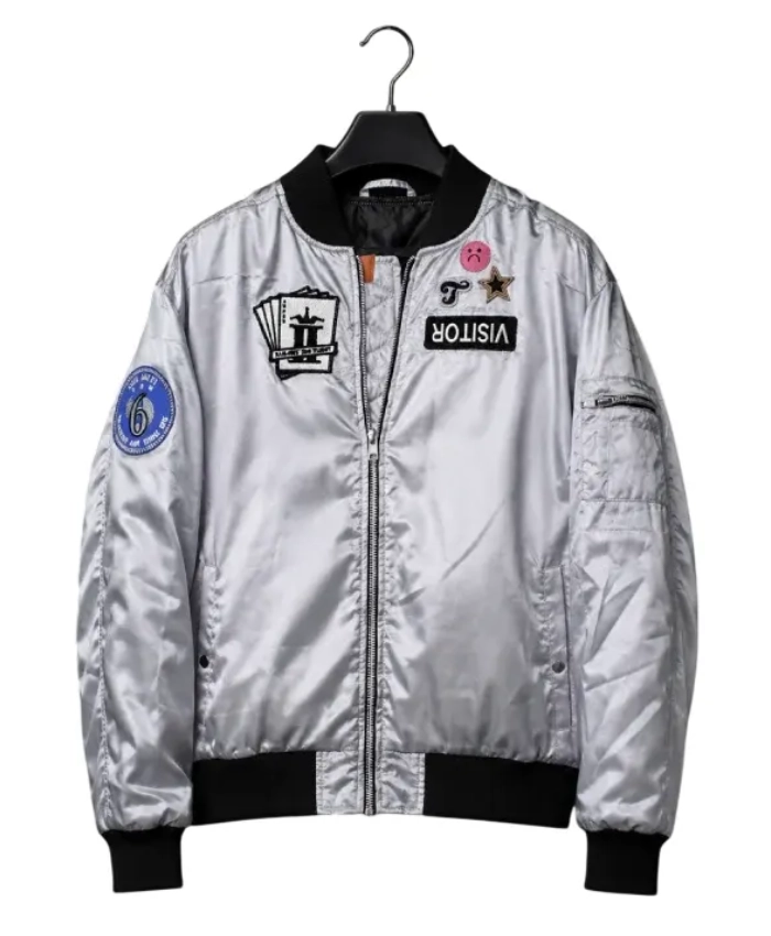 Ace Combat 8 Tasha Silver Satin Pilot Style Jacket