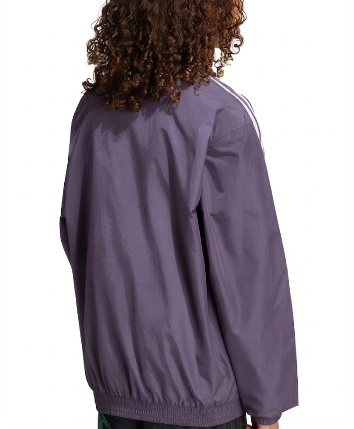 Adidas Pokemon Oversized Purple Zip Up Windbreaker Jacket for Women