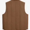 Alabama Crimson Tide Academic Brown Padded Full Zip Cotton Vest