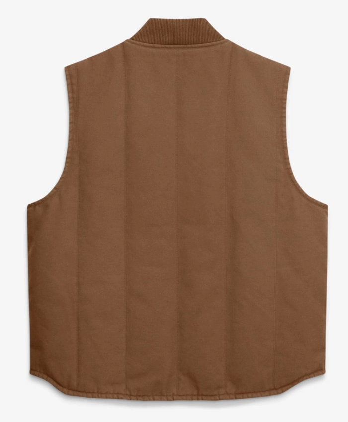 Alabama Crimson Tide Academic Brown Padded Full Zip Cotton Vest
