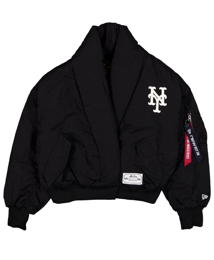 Alpha Industries Black Shawl Collar Flight Jacket