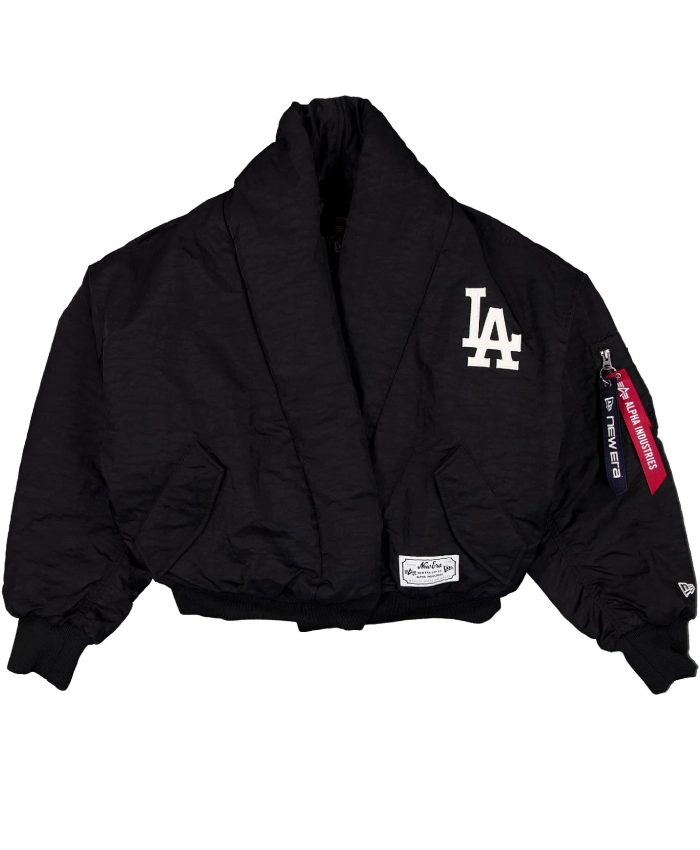 Alpha Industries Black Shawl Collar Jacket For Womens