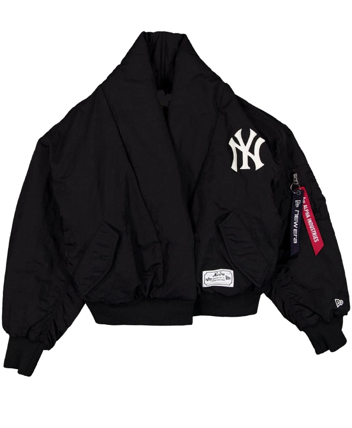 Alpha Industries Black Shawl Collar Jacket For Womens