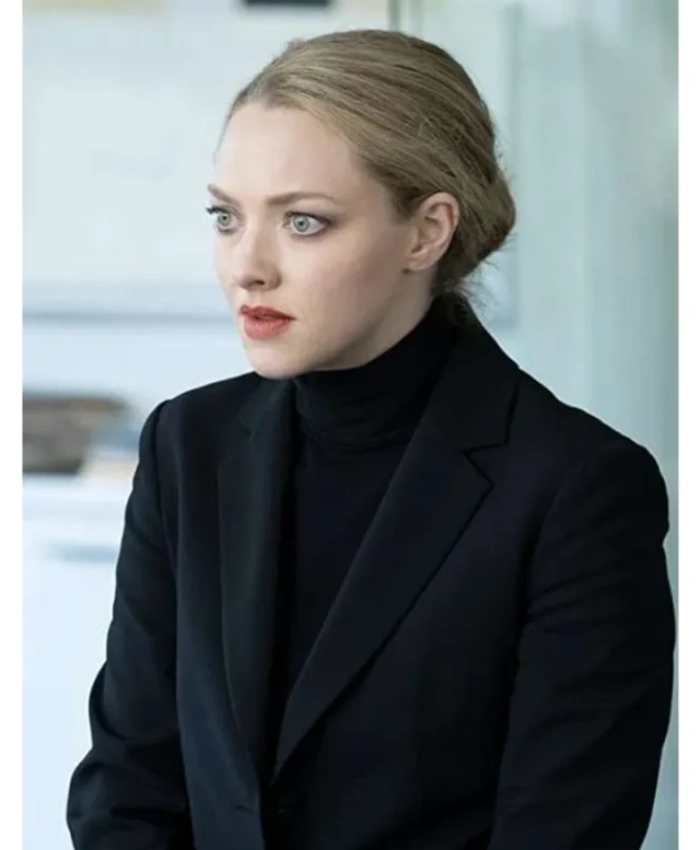 Amanda Seyfried The Dropout Season 01 Elizabeth Holmes Black Blazer Coat On Sale