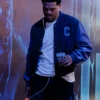 American Football Team Chicago Bears Caleb Williams Tunnel Blue Wool Leather Varsity Jacket Sale