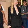 Angelina Jolie New York Film Screening For Without Blood 2026 Double Breasted Black Blazer