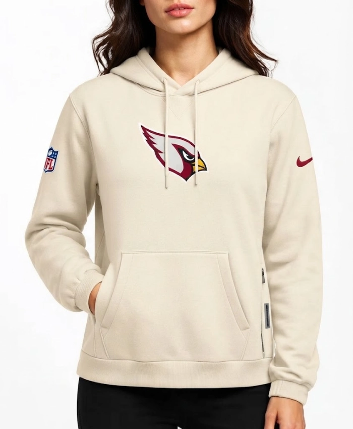 Arizona Cardinals 2026 Nike Cream Rivalries Collection Standard Issue Sideline Pullover Hoodie On Sale