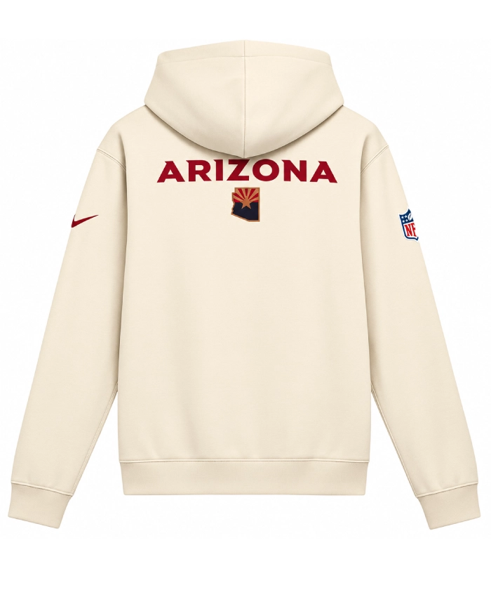 Arizona Cardinals Nike Cream Rivalries Collection Standard Issue Sideline Pullover Hoodie