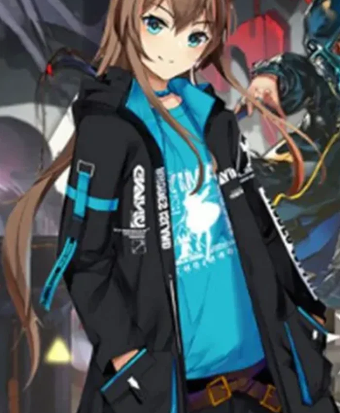 Amiya Arknights Black Jacket With Hood - Image 2