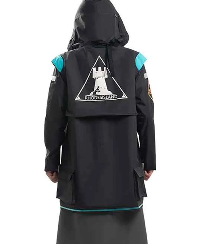 Arknights Doctor Cotton Black Hooded Coat - Image 3