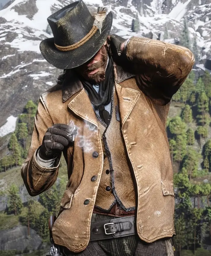Arthur Morgan Video Game Red Dead Redemption 2 Brown Leather Coat