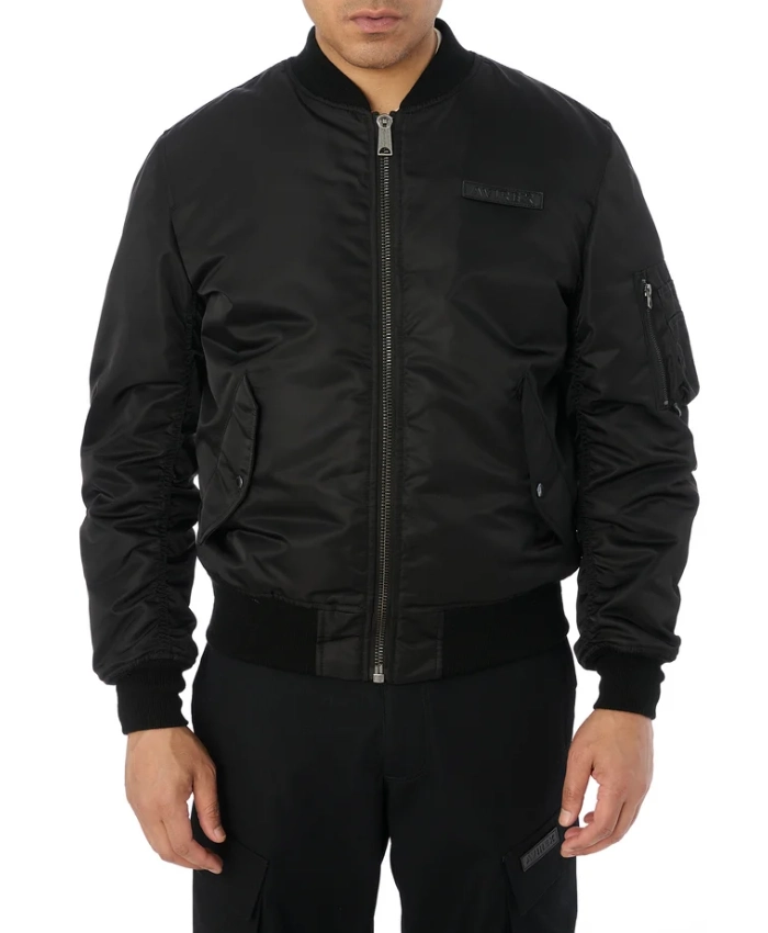 Avirex MA1 Nylon Zip Up Black Bomber Jacket Sale