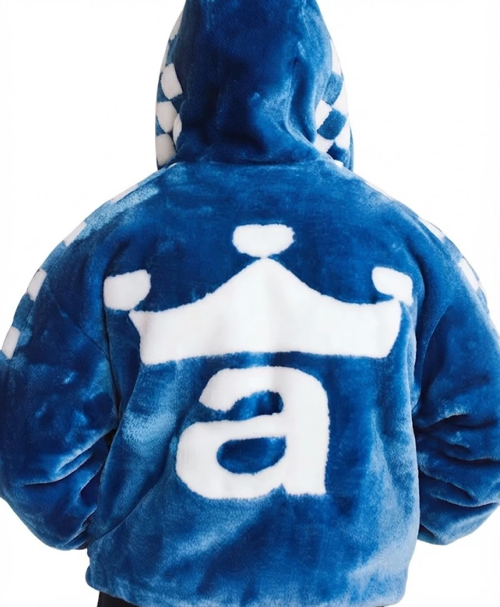 Awake NYs Cold World Collection Checkerboard Fur Jacket