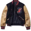 BEAMS x POLO RALPH LAUREN Full Snap Navy Varsity Jacket