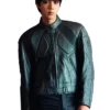 BTS Jin Gucci Primavera Black Leather Jacket For Sale