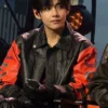 BTS Swimside Event Normal Live Concert 2026 Kim Taehyung Vintage Black Leather Jacket