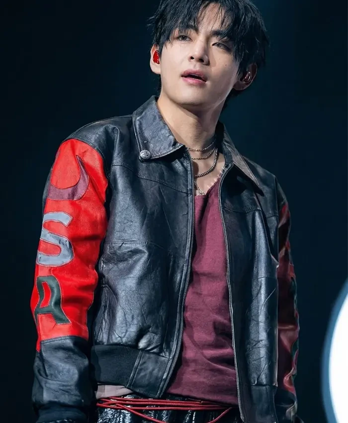 BTS Swimside Event Normal Live Concert 2026 Kim Taehyung Vintage Leather USA Jacket