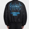 Balenciaga x SEGA Sonic the Hedgehog Black Satin Bomber Jacket