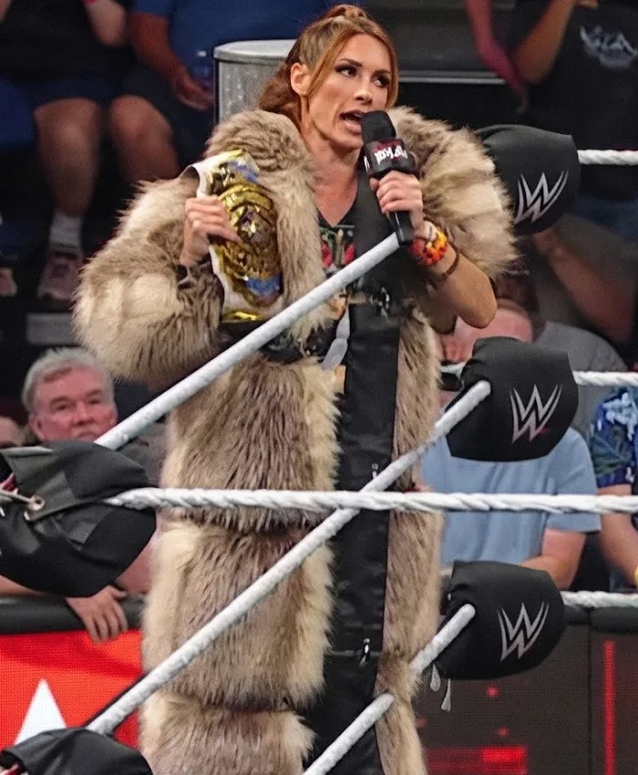 Becky Lynch Monday Night RAW 2026 Fur Coat