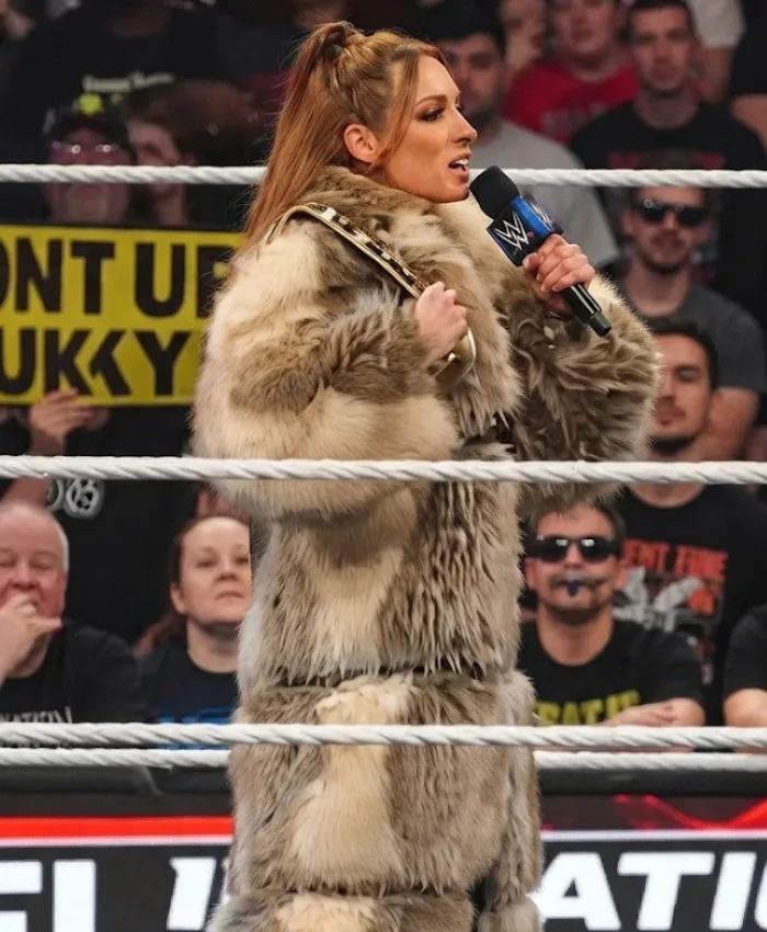 Becky Lynch Monday Night RAW Fur Coat