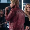 Billy Idol American Idol 2026 Red Leather Jacket For Men On Sale