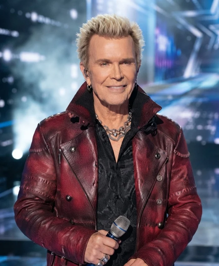 Billy Idol American Idol 2026 Red Leather Jacket On Sale