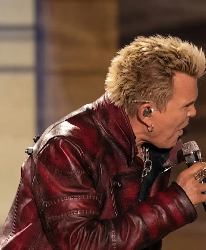 Billy Idol American Idol 2026 Red Leather Jacket