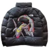 Black Pokemon x The North Face Nuptse Puffer Jackets for Men and Women