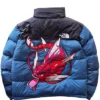 Blue Pokemon x The North Face Nuptse Puffer Jackets for Men and Women