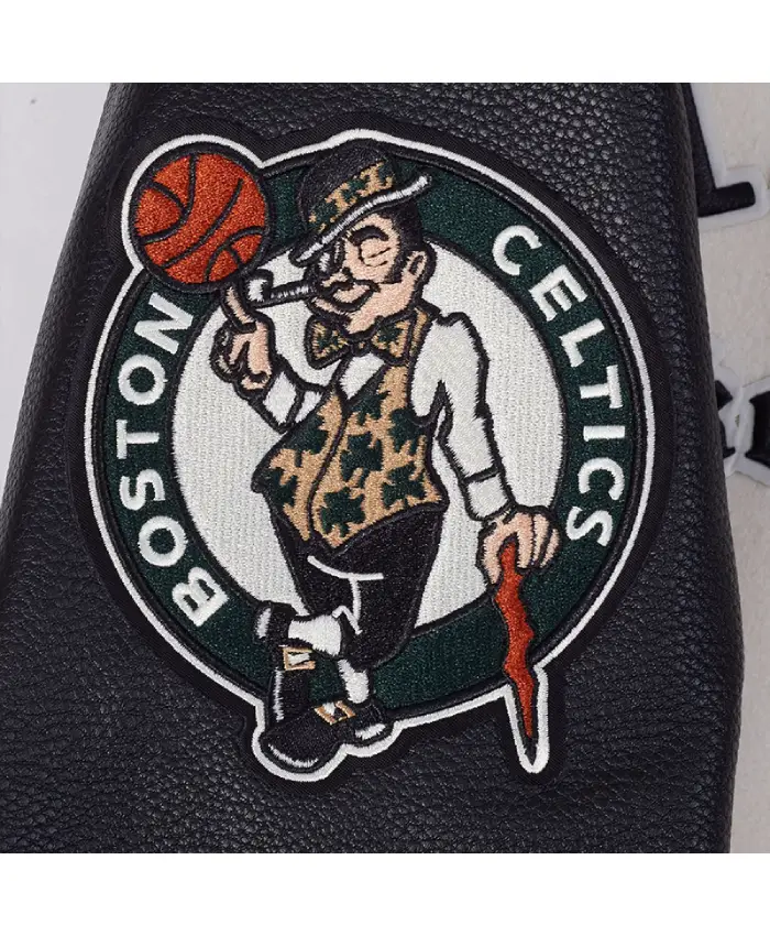 Boston Celtics Modern Originals Classic Rib Wool Leather Jacket