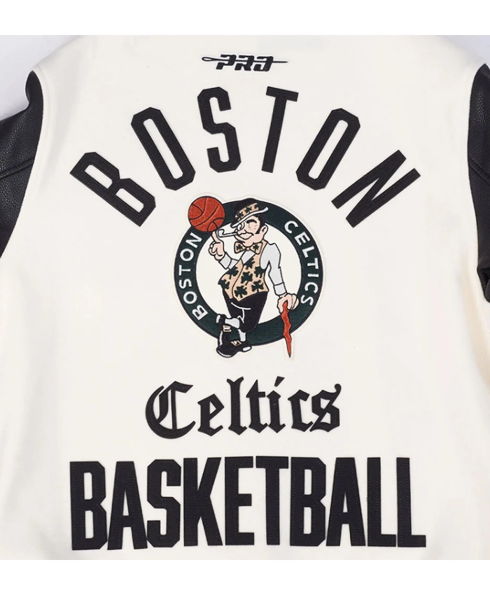 Boston Celtics Modern Originals Classic Rib Wool Varsity Jacket