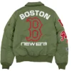 Boston Red Sox Alpha Industries MA1 Flight Zip Up Satin Jacket