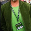 Brad Pitt NASCAR Cup Series Playoffs Bass Pro Shops Night Race 2026 Green Suede Jacket