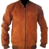 Bruce Willis Pulp Fiction Brown Suede Bomber Jacket