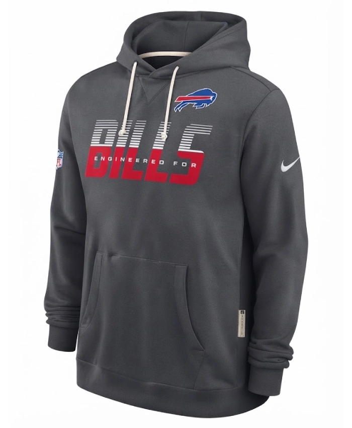 Buffalo Bills 2026 Sideline Gray Hoodie