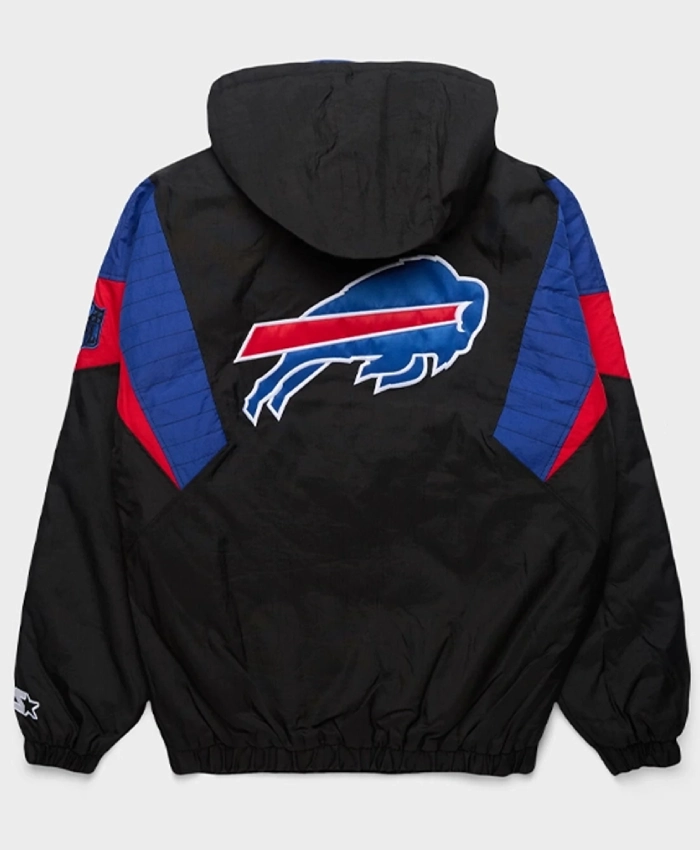 Buffalo Bills Starter Blackout Breakaway Black Hooded Jacket For Sale