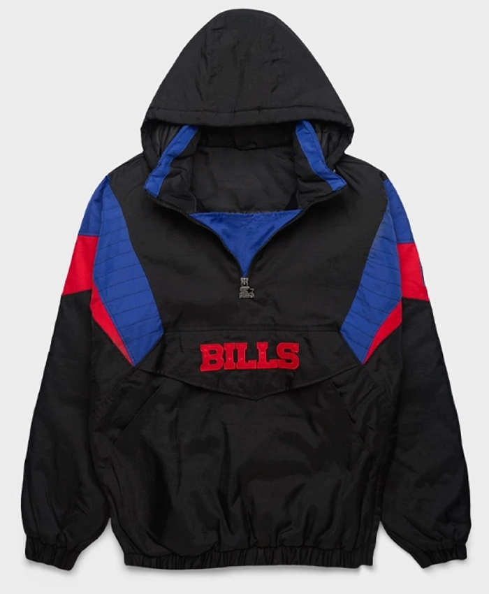 Buffalo Bills Starter Blackout Breakaway Black Jacket For Sale 