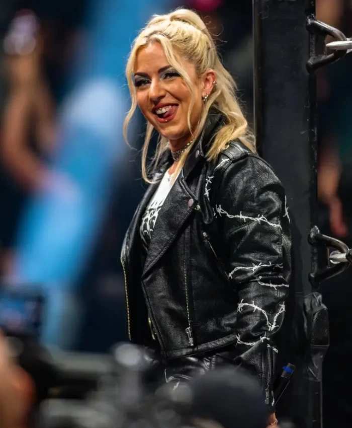 Buy AEW Wrestler Thekla Kaischauri Black Leather Jacket