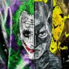 Buy Batman Vs Joker Multicolor Leather Biker Jacket