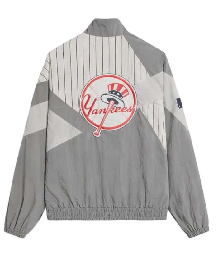 Buy Kith x NY Yankees Grey Pinstripe Lightweight Jacket