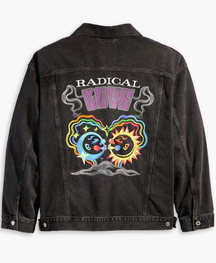 Buy Levis Pride Liberation Black Denim Trucker Jacket For Sale 