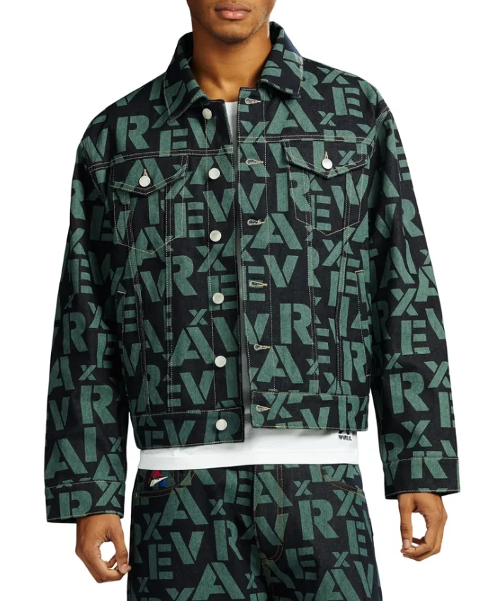 Buy Now Avirex Indigo Monogram Cotton Denim Jacket