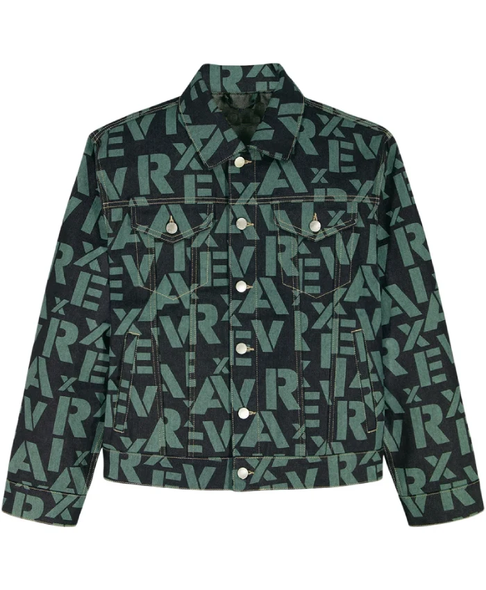 Buy Now Avirex Monogram Cotton Denim Jacket For Sale