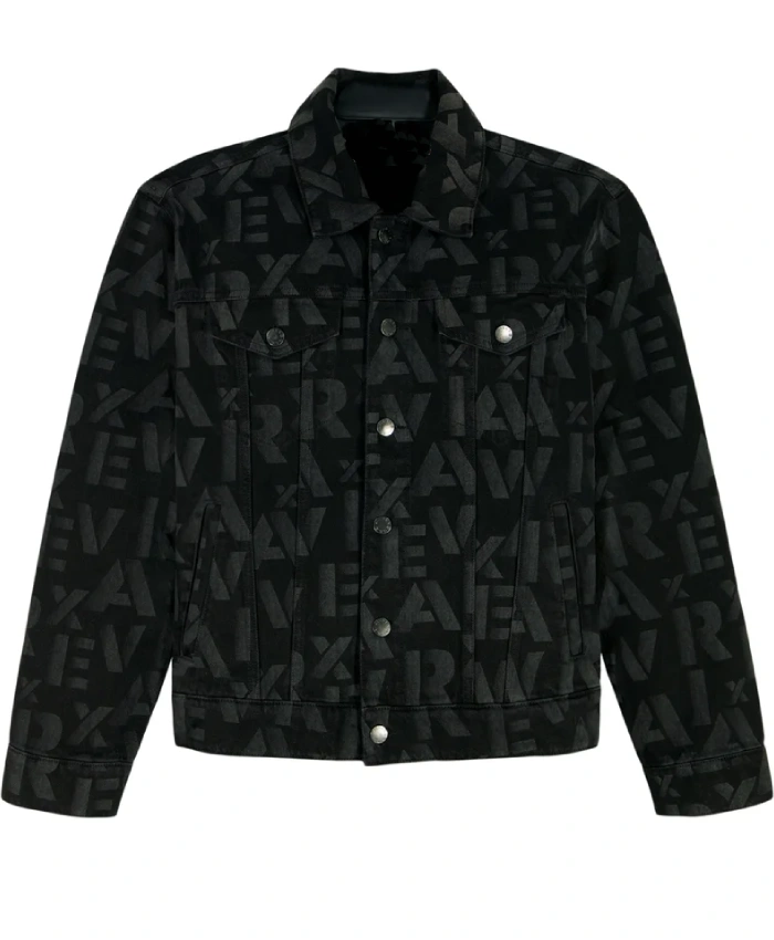 Buy Now Avirex Monogram Cotton Denim Jacket Sale