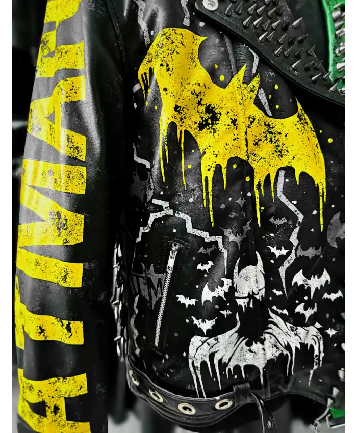Buy Now Batman Vs Joker Multicolor Leather Biker Jacket